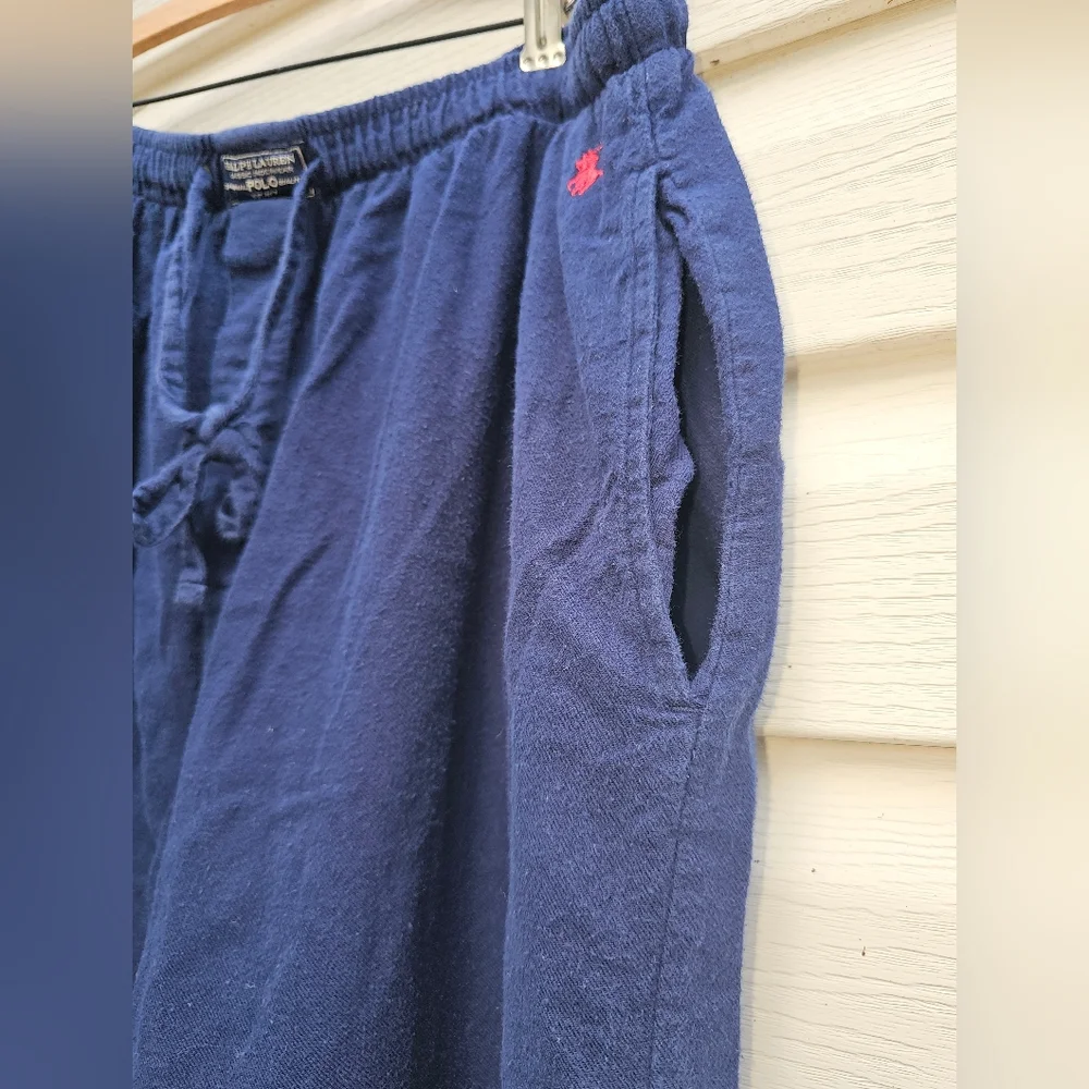 Polo Ralph Lauren Pajama Pants Sleepwear Sweatpants Mens XL Blue Classic Pockets
